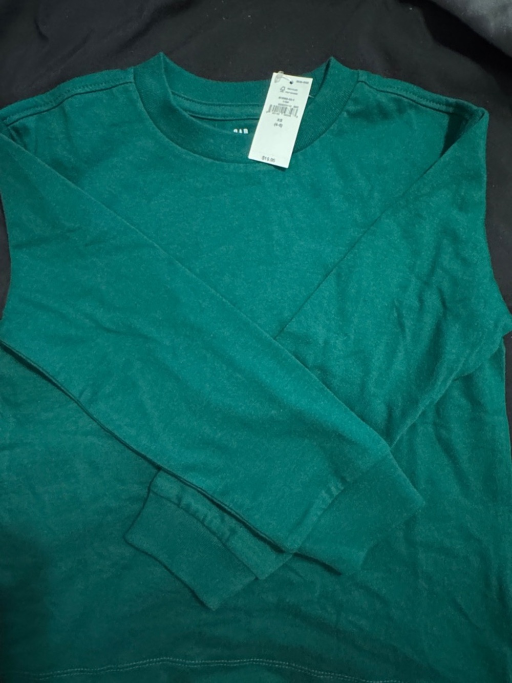 NWT! The GAP Kid’s Forest Green Crewneck Long Sleeve Tee XS